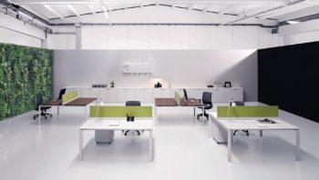 Open office with shared desks