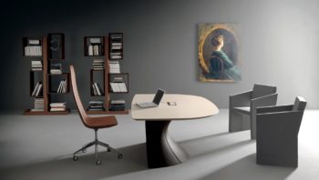 Executive pedestal desk in classical room