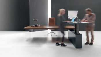Workspace on adjustable desk extension