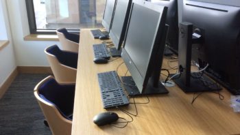 Desk sharing school ICT room