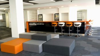 Social bar and seating at Mozilla