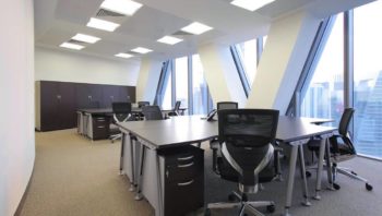 Multi user desks in open loft