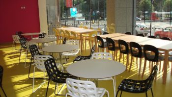 Open plan school dining area