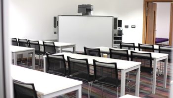 Classroom furniture and electronic whiteboard