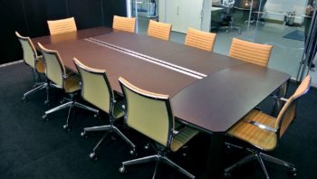 boardroom furniture - Meeting table and leather chairs