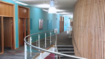 Upper floor entrance to study rooms