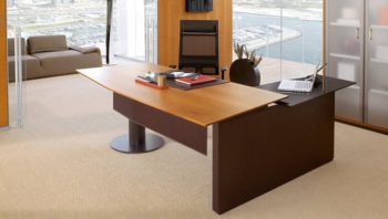 Light oak corner desk