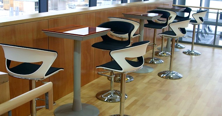 High stools for breakout area