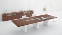 Light oak desk and cabinet