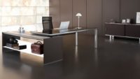 Lacquer and alluminium executive home office