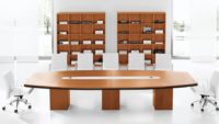 Light oak executive home office